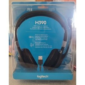 Logitech H390 Black Over the Ear Headset -NEW